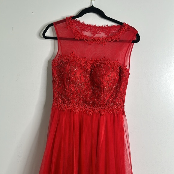 Woness red formal maxi dress size 40/small - Picture 6 of 12